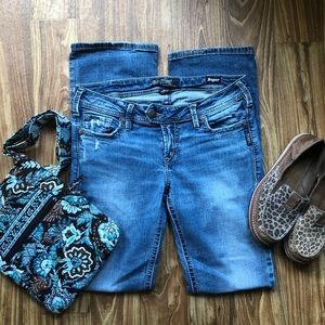 Silver Bootcut Denim Jeans